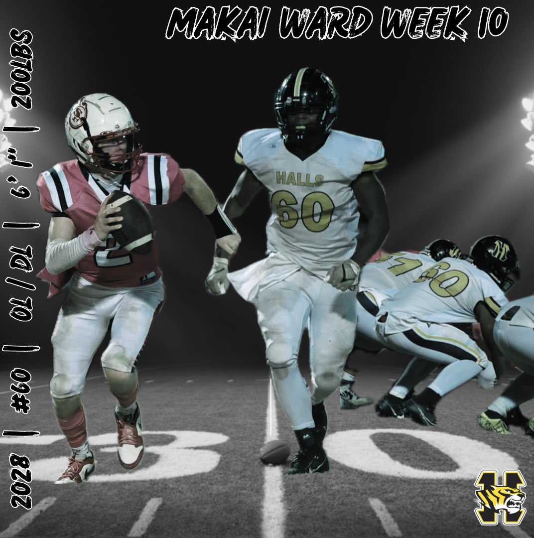 Freshman lineman opened running lanes all night!