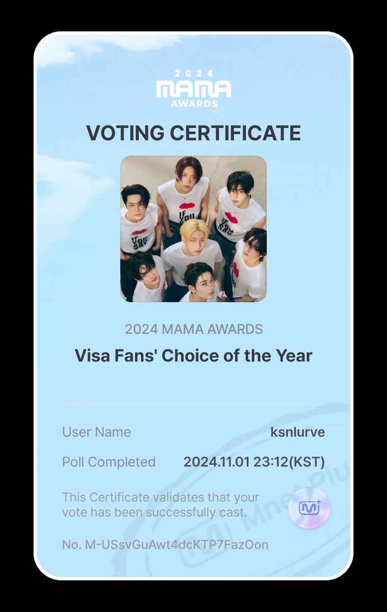 I vote for #enhypen on #2024MAMAVOTE