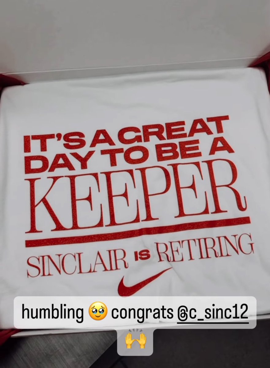 maggiemyan's tweet photo. Nike taking a page from Messi’s Christmas gifts of beer for Christine Sinclair’s retirement LMAOO

(from Jane Campell’s story) https://t.co/6wLkIvff86
