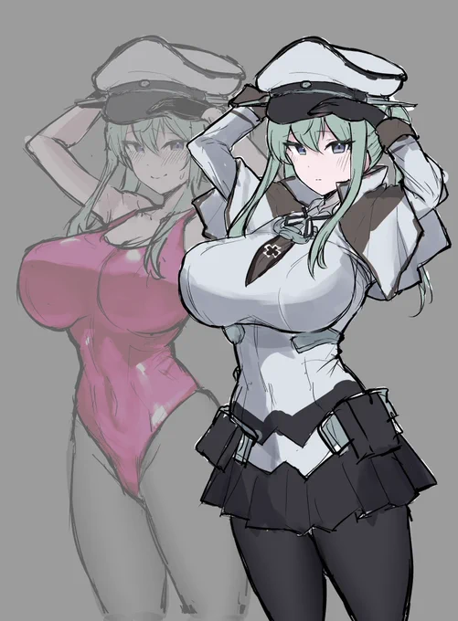 こういうハイレグが透ける演出もっと増えてほしい という供養絵 