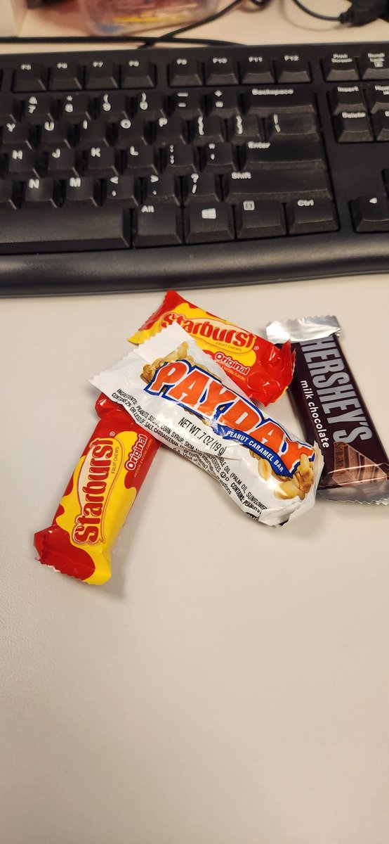 There's like nobody in the office today but everyone left their candy jars out from Halloween so guess who's going trick or treating hahah