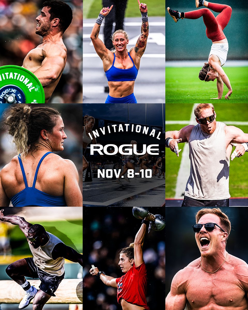 CrossFitGames's tweet image. It's almost time! ⌚

The @rogueinvitational is one week away!

Watch the action live from Scotland on the Rogue Fitness website and YouTube channel.

#CrossFit #Rogue #Invitational