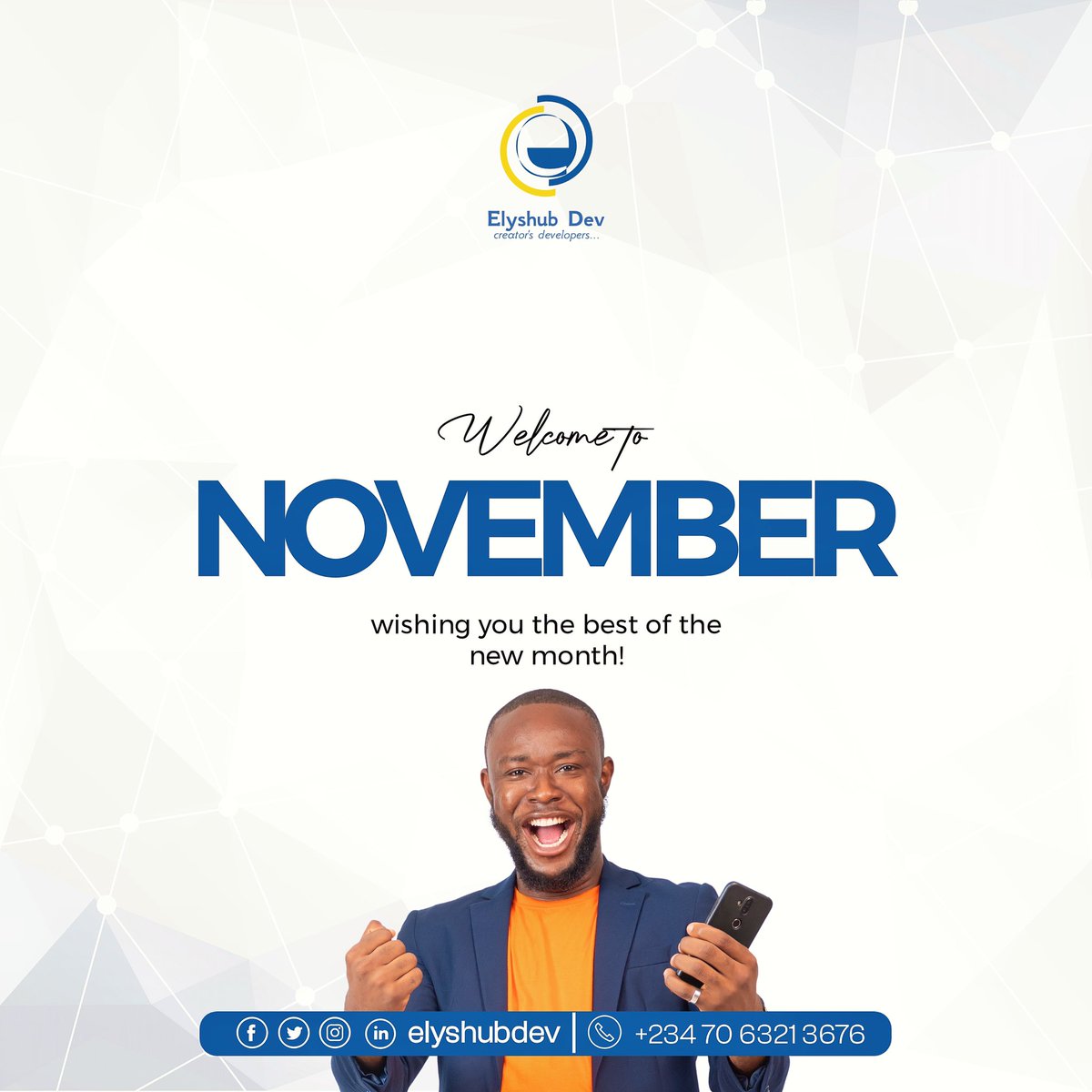 elyshubdev's tweet photo. 🌟✨ Happy New Month, November! ✨🌟

As we step into the penultimate month of the year, let’s embrace new beginnings, fresh goals, and endless possibilities. 🍁🍂 November is a reminder that we still have time to make things happen, finish the year strong.
#happynewmonth https://t.co/JQCDcXVDrA