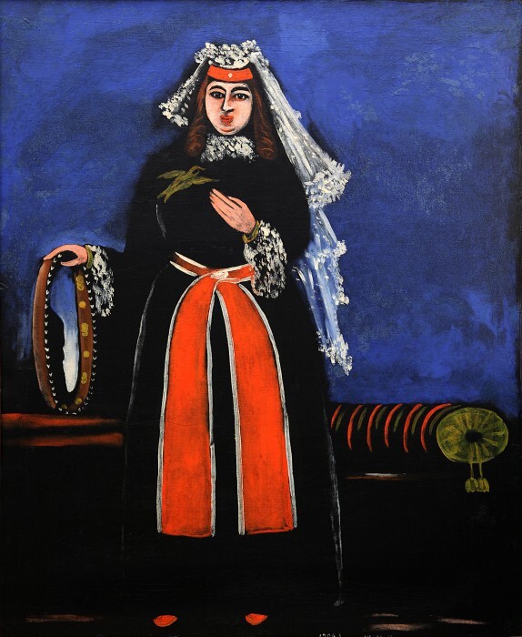 Georgian Woman with Tambourine wikiart.org/en/niko-pirosm…