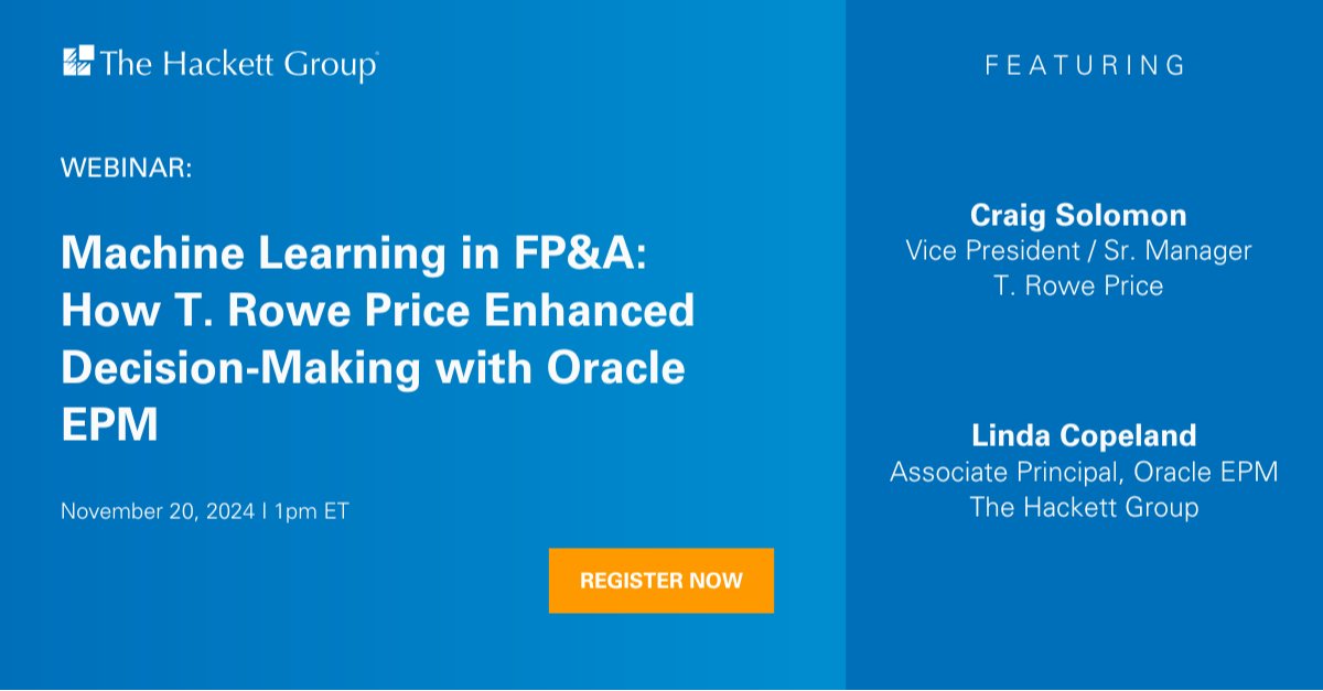 jjago13's tweet photo. Learn how @T. Rowe Price uses #MachineLearning to enhance #FP&amp;A with @Oracle EPM! Join us on Nov 20 at 1 PM ET as Craig Solomon shares insights &amp; best practices for boosting decision-making and performance. Register now: https://t.co/AHgkDwznmP https://t.co/mPzPlAuMTS