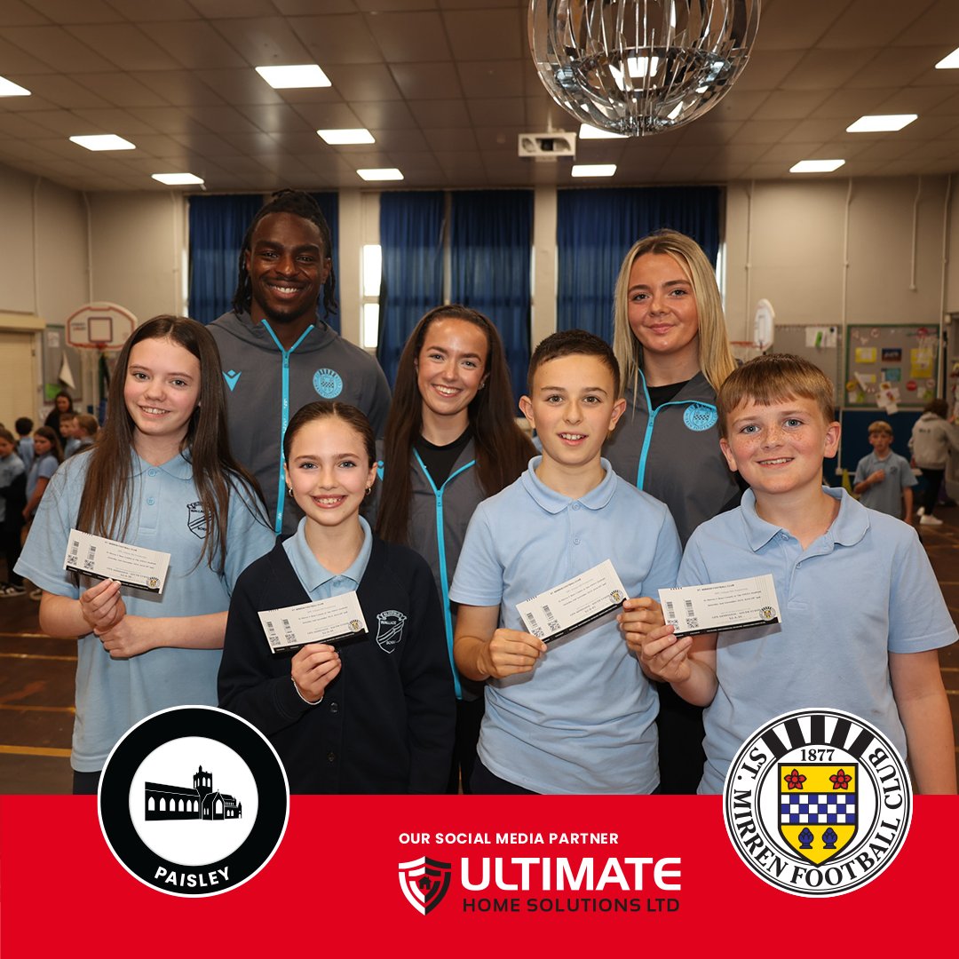 saintmirrenfc's tweet photo. Toyosi Olusanya, Lauren Hollinsworth and Sophie Cannon visited Wallace Primary School in Elderslie last week in our latest local school visit.

After a day of coaching from our Street Stuff coaches, the players took part in a Q&A session with pupils before handing over tickets for Saturday's match against Ross County.

We look forward to welcoming all to the match! 

@SMFCStreetStuff