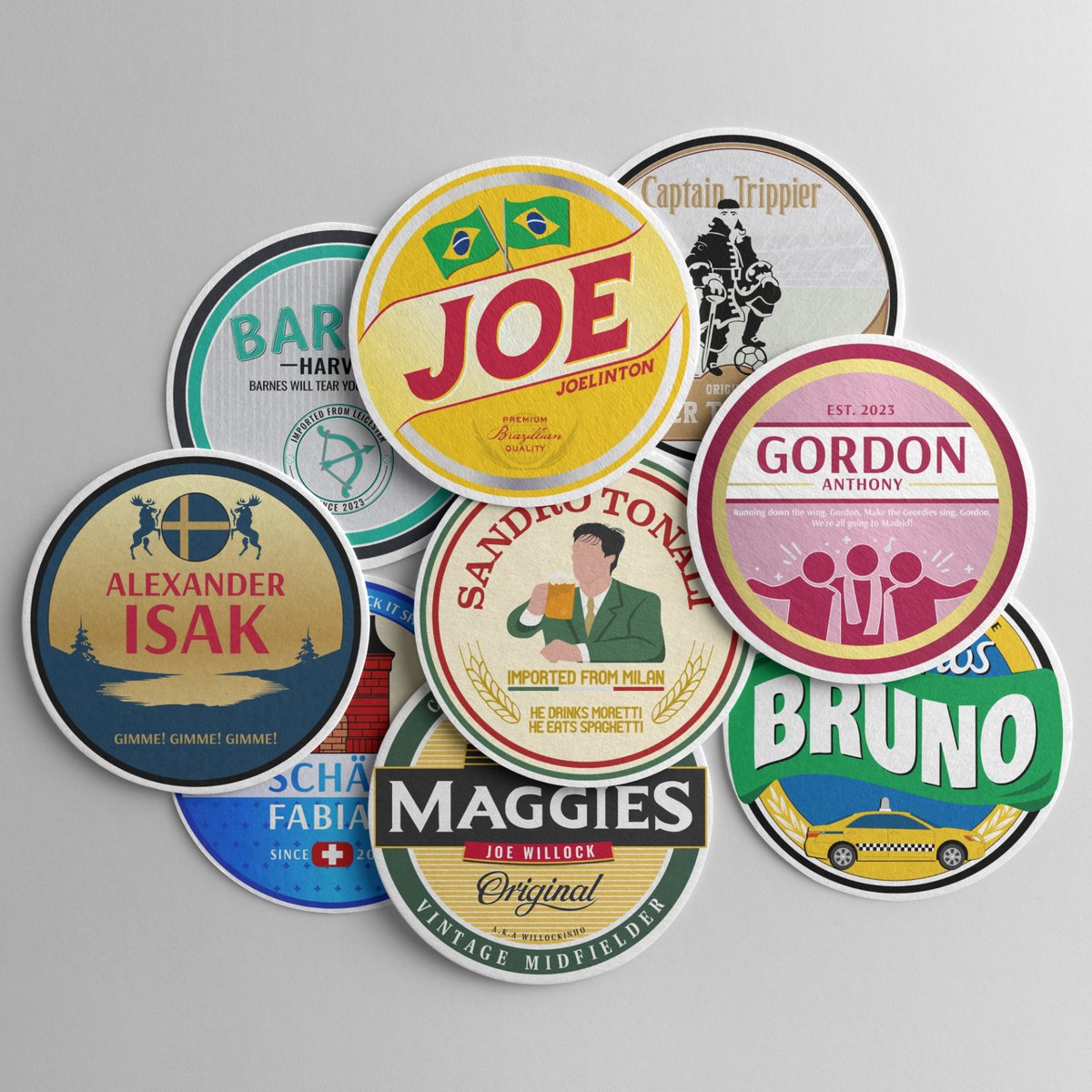 We've updated our popular Newcastle beer mats with some new 24/25 designs! Available on our Etsy store 🍻