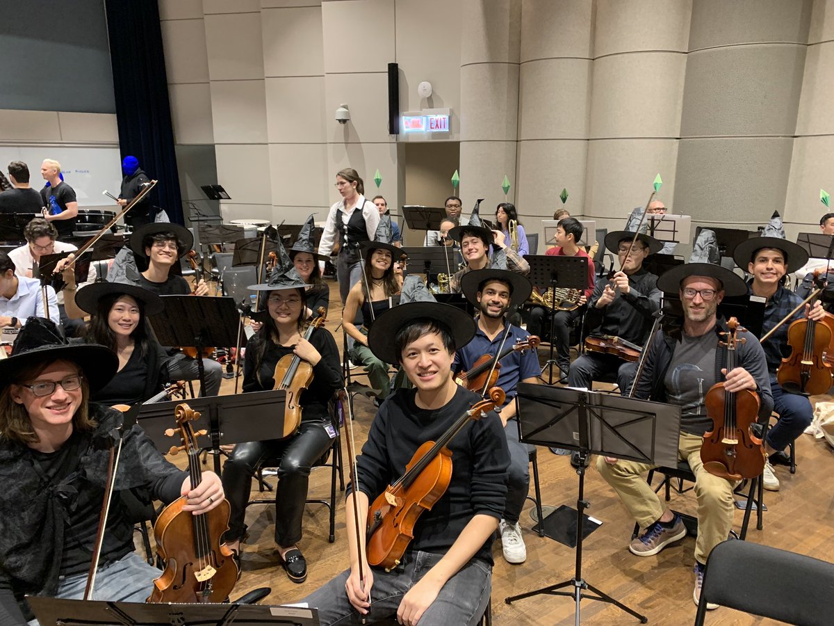 nmo_orchestra's tweet photo. Happy Halloween! During this week’s rehearsal, our orchestra’s sections competed to see who could come up with the most creative costume. 🎃👻 (1/3) https://t.co/JLKxokMU8v