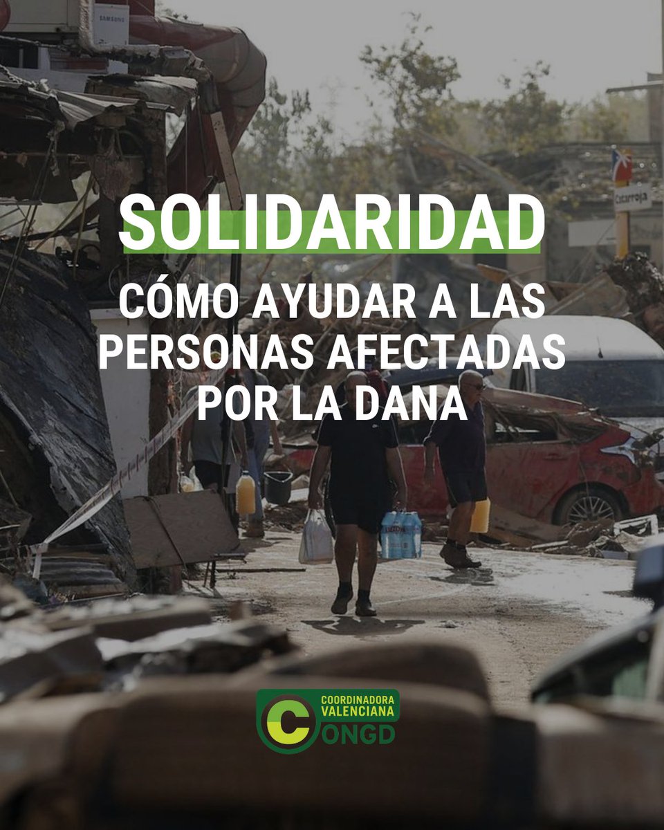 Gracias, gracias y gracias por la solidaridad del pueblo valenciano con las personas afectadas por la #DANA ❤️

Para quien desconozca cómo se está articulando la ayuda y quiera colaborar, por aquí os dejamos las últimas actualizaciones 👇🧵