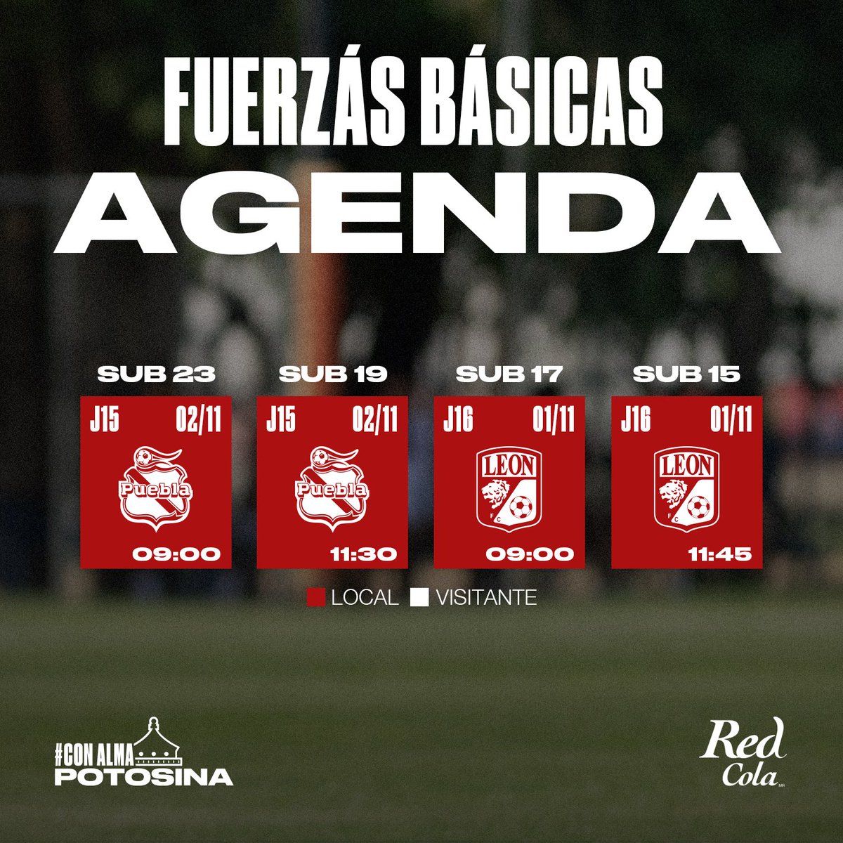 AtletideSanLuis's tweet photo. 🗓 ¡Este fin de semana también juegan nuestros #JuvenilesADSL en la jornada 15 y 16 del #Apertura2024! 🔥

#ConAlmaPotosina https://t.co/m46pNBexGs
