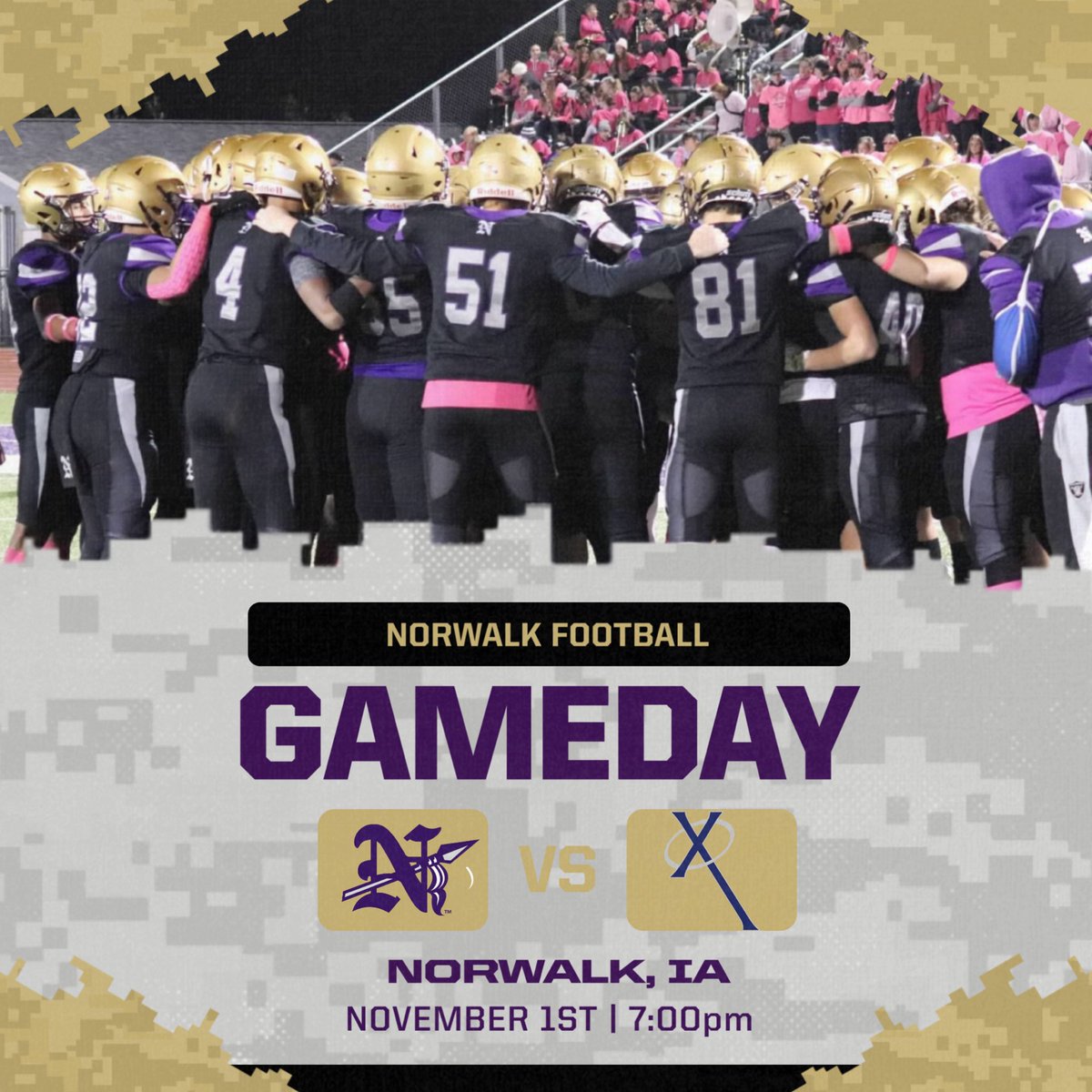 𝐆𝐚𝐦𝐞𝐝𝐚𝐲: 𝐏𝐥𝐚𝐲𝐨𝐟𝐟 𝐄𝐝𝐢𝐭𝐢𝐨𝐧

🆚 Cedar Rapids Xavier
📍 Mineart Field
🕗 7:00pm
🎟️ iahsaa.org/tickets/
📺 team1sports.com/highschool/ia/

#FTAU