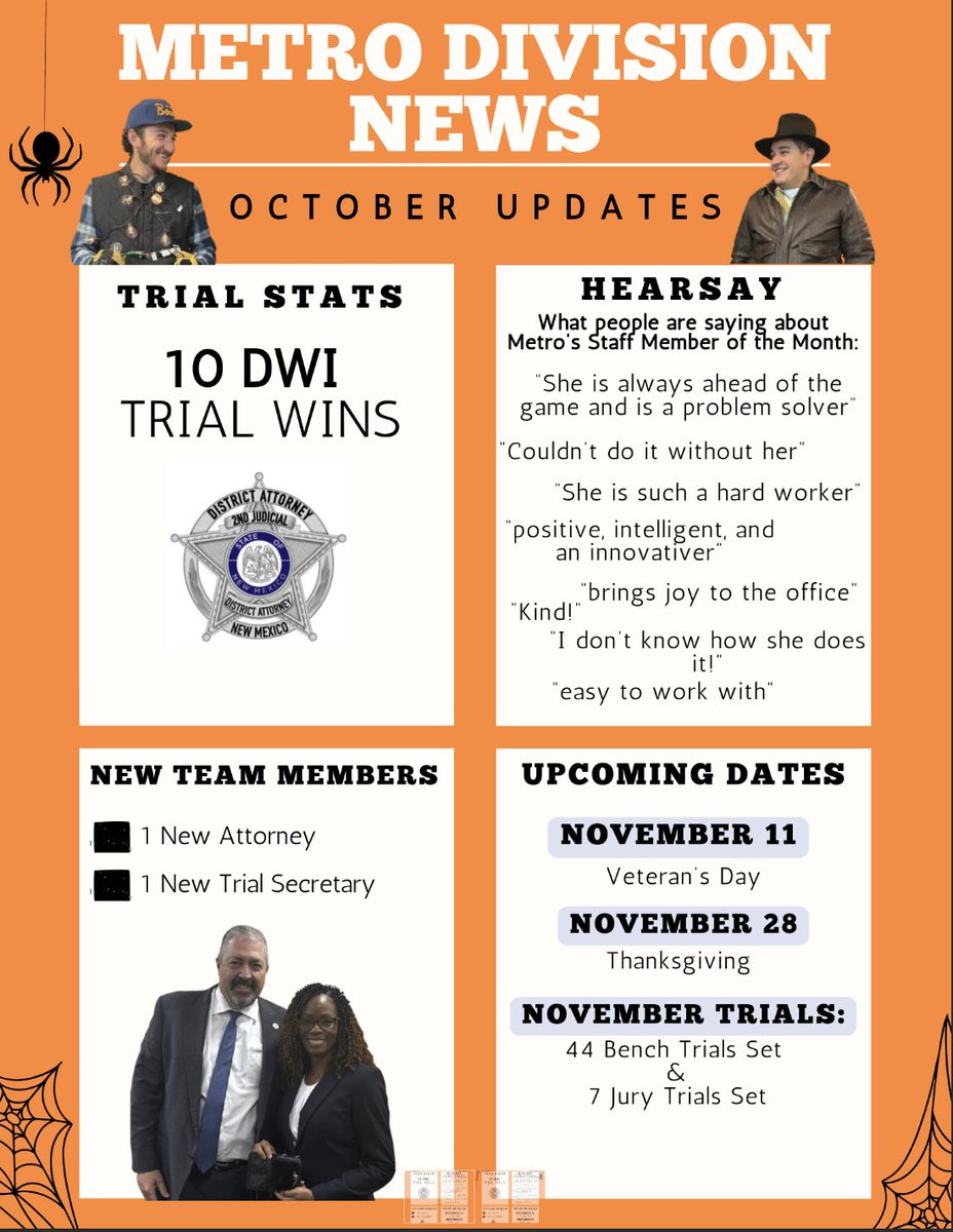BerncoDa's tweet photo. Here's what our team from Metropolitan Court has been up to in October!
#MetropolitanCourt #OctoberHighlights #TeamWork #CourtLife https://t.co/R0LRF8l2WK