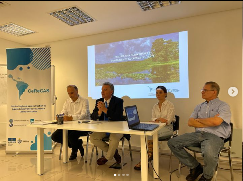 151Lista's tweet photo. Taller sobre Aguas subterráneas y humedales

El ministro (i) @GerardoAmarilla participó ayer de la apertura del taller Aguas subterráneas y humedales, en la que estuvieron presentes el MA, UNESCO, CeReGAS y el Servicio Hidrológico do Brasil con técnicos de la Cuenca del Plata. https://t.co/qXjoBYNSbd