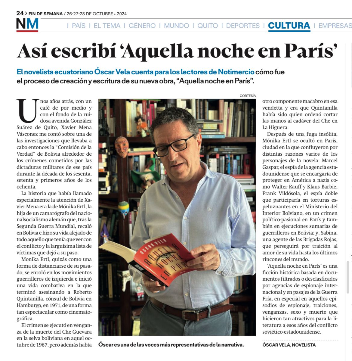PlanetaLibrosEc's tweet photo. Les queremos invitar a leer el artículo que el medio @notimercio realizó sobre "Aquella noche en París", la más reciente obra del autor @oscarvelad 📝

Un agradecimiento a Rubén Darío Buitrón @RubnDaroBuitrn2 por el espacio. 📖

#CreemosEnLosLibros https://t.co/yyBx2ckKhU