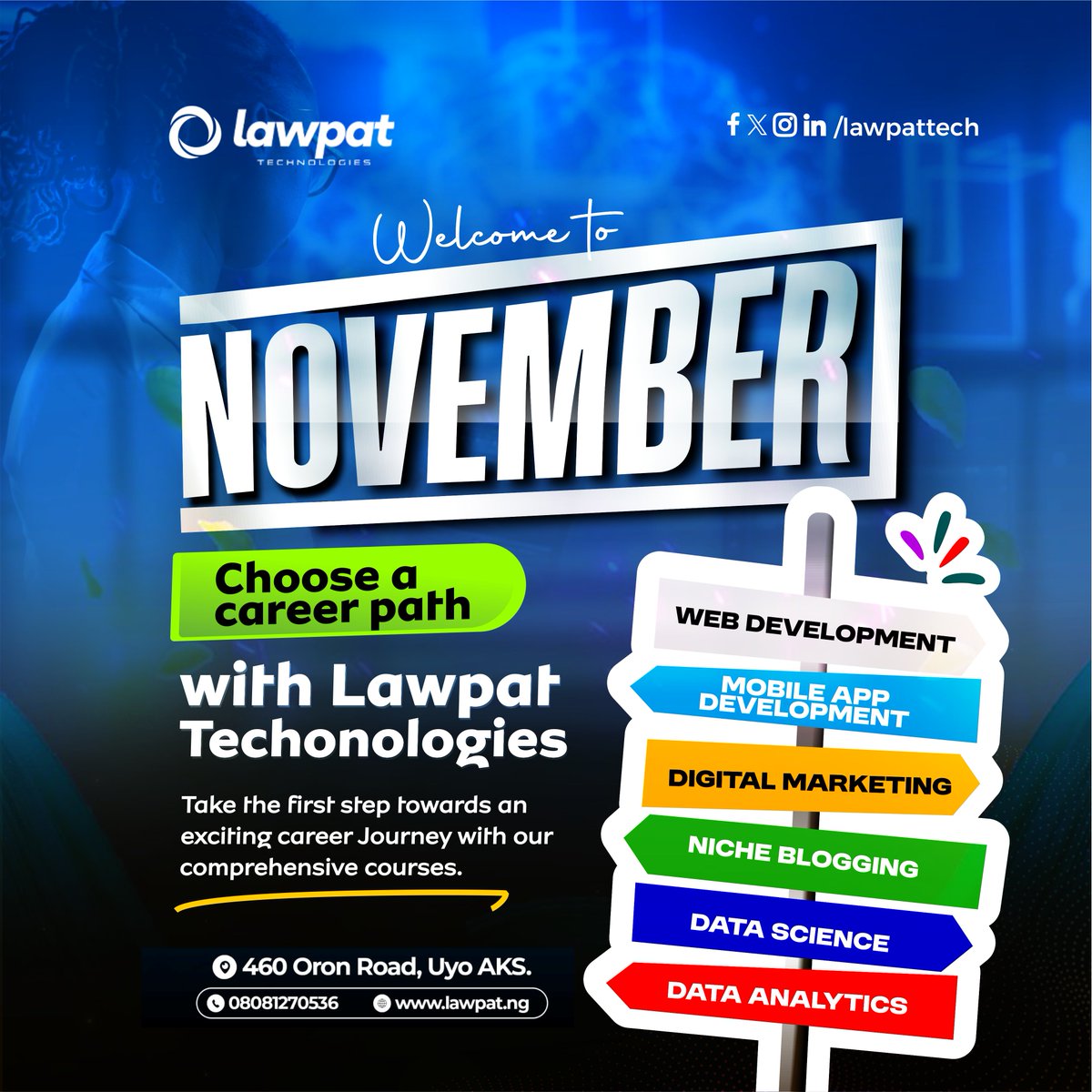 Lawpattech's tweet photo. Welcome to November!
Learn something new.
Start now. https://t.co/1RVbUaY8FU