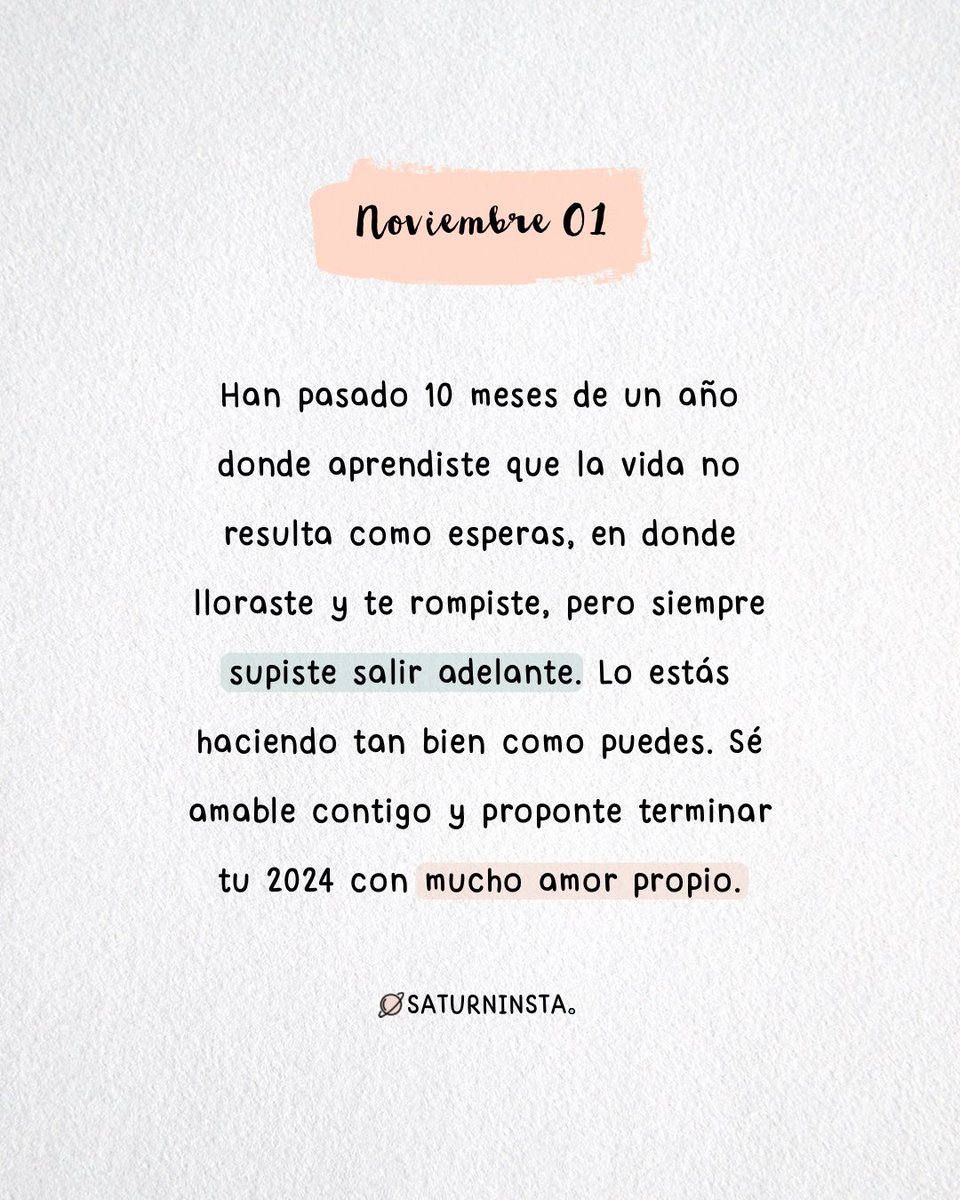 saturninsta's tweet photo. Este inicio de mes es para darnos cuenta que hemos avanzado más de lo que esperábamos y que todavía nos queda mucho por aprender, ánimos. 🫂🙌🏼❤️‍🩹 https://t.co/jSFcoXJsc3