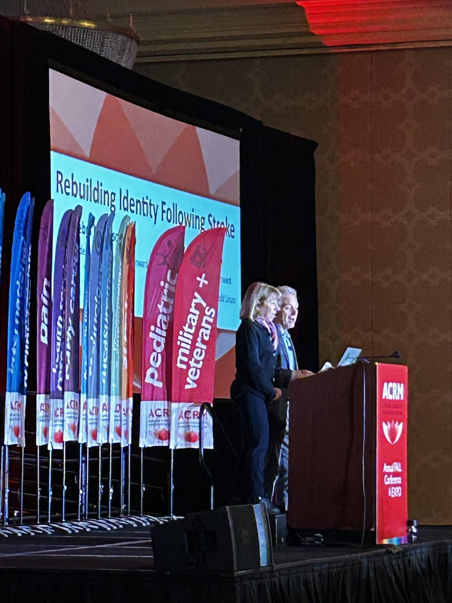hoepner_jerry's tweet photo. Happy to be listening to Debra and Steve from @StrokeOnward at #ACRM24. Rebuilding identity after stroke https://t.co/WRyo3Qf6DG