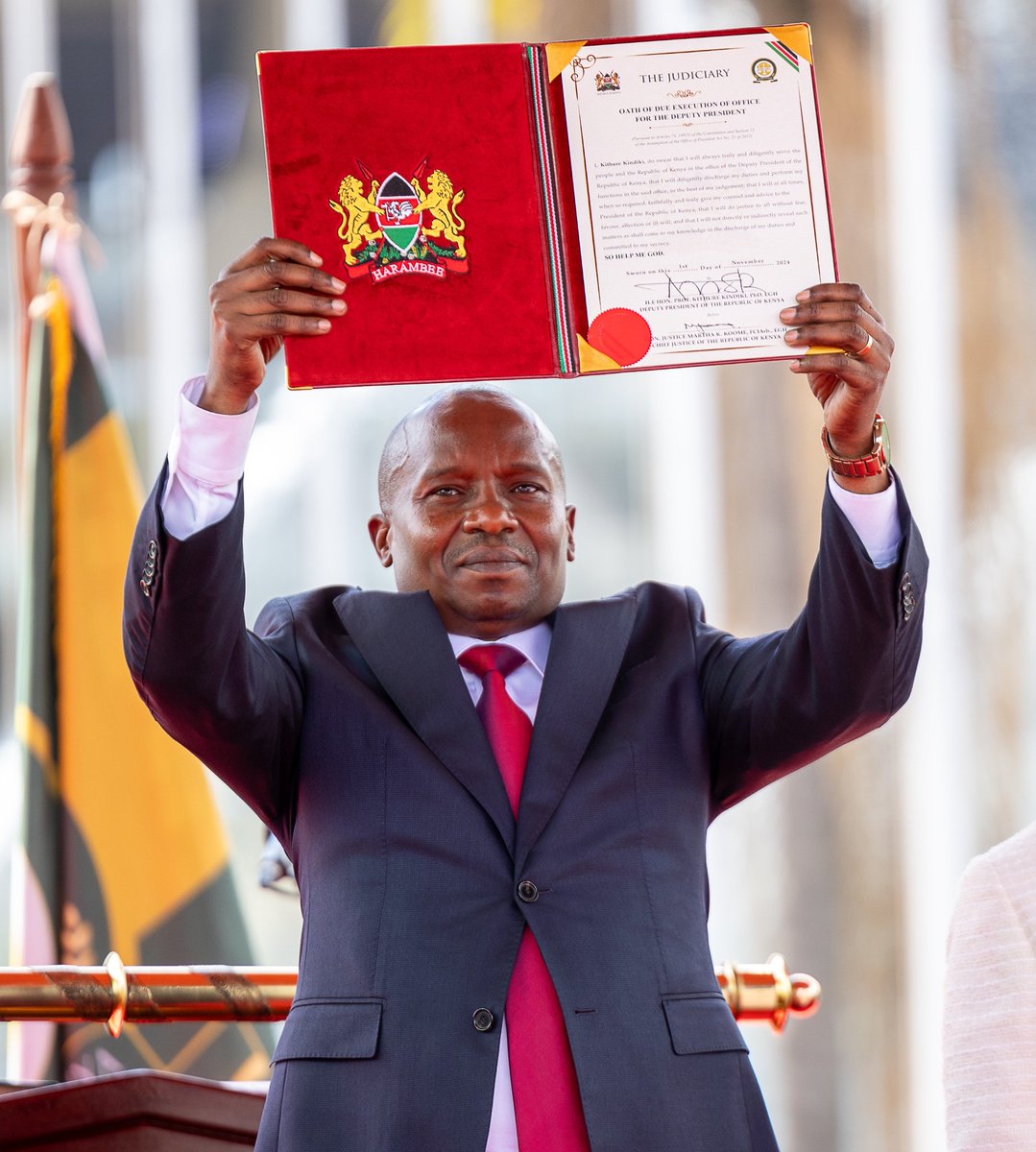 BiftuFm's tweet photo. Kithure Kindiki Sworn In As Kenya's Deputy President At The KICC. https://t.co/9zWtSZI6Gq