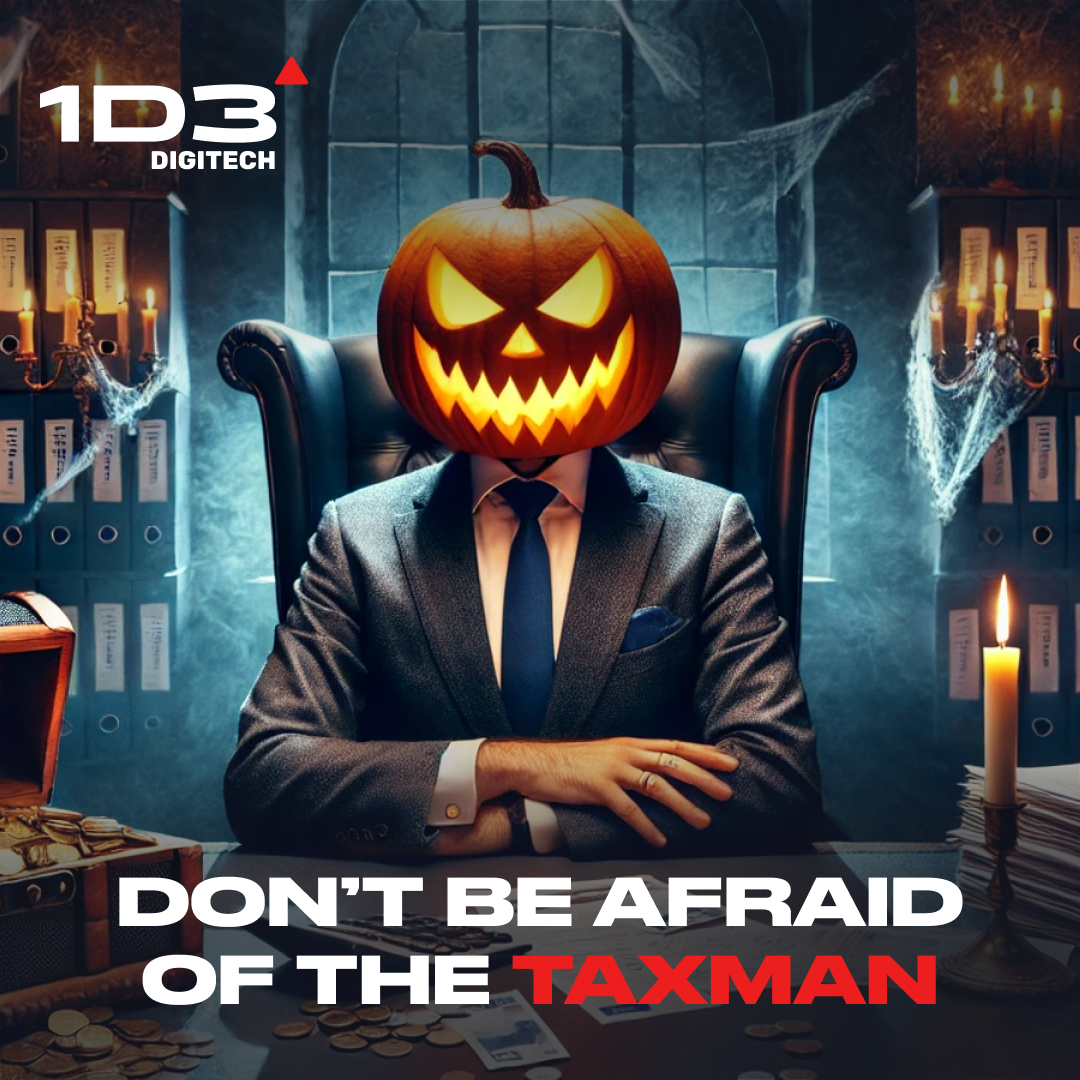 1D3_DIGITECH's tweet photo. 👻 Don't let the taxman become your worst nightmare! 💀🎃 

🧙‍♀️✨Let a Merchant of Record handle the terrifying tax details for you. Stay compliant, stay stress-free, and let us keep those ghostly audits at bay!  

#MerchantOfRecord  #1d3 #payment #taxes #vat #salestax #payments https://t.co/neeNjEIrMU