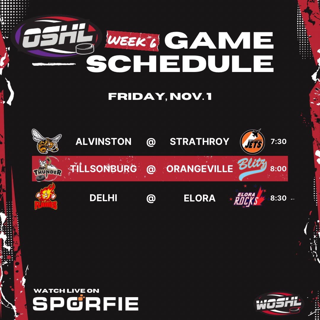 OSHL_official's tweet image. WEEK 6 SCHEDULE

Which game are you most excited for? Sound off in the comments!

Catch all the action on @SporfieMoments 

#OSHL #SuperLeague #WOSHL #COSHL #RegularSeason #Week6