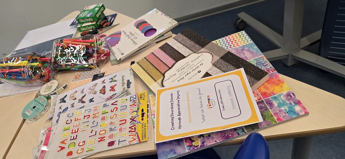 One workshop on #AppreciativeInquiry done, another about to start! Fab group of engaged and enthusiastic educators at #PracPed24 

#wholeschoolimprovement #positivechange #strengthsbasedchange #startfromstrengths