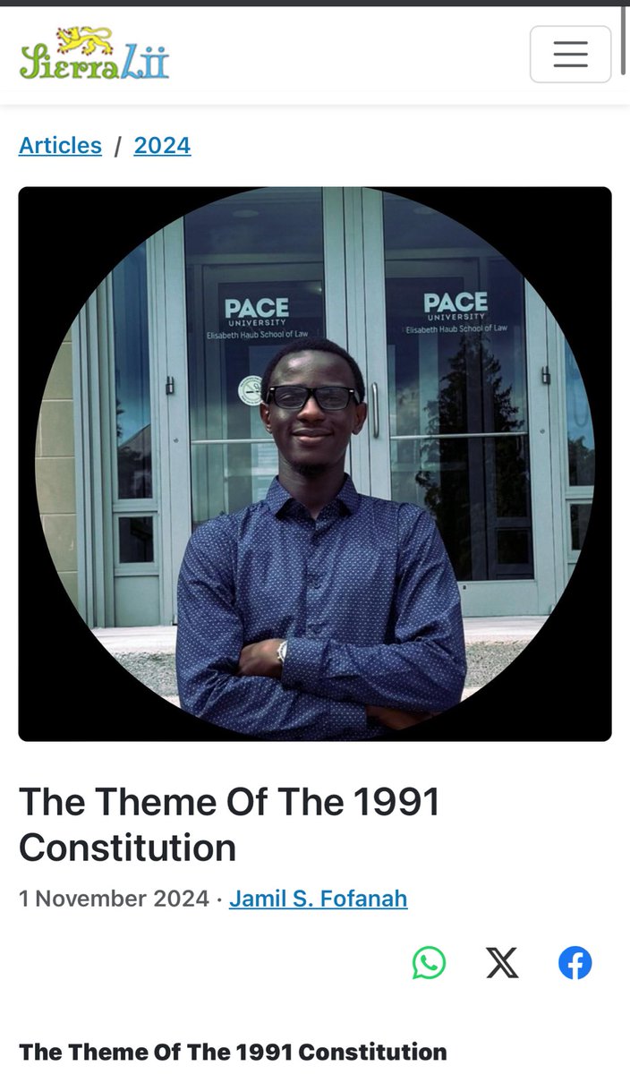 The Theme of the 1991 Constitution 

By: <a href="/JamilSahid/">jamil sahid fofanah</a> (Jamil S. Fofanah)

Pocket guide of the 1991 Constitution of Sierra Leone.

sierralii.gov.sl/articles/2024-…