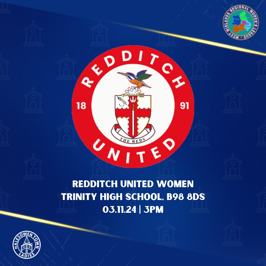 🚨 𝙉𝙚𝙭𝙩 𝙡𝙚𝙖𝙜𝙪𝙚 𝙛𝙞𝙭𝙩𝙪𝙧𝙚

Back to league action this weekend as we face Redditch United in our first away fixture of the season. All support welcome👇

🆚 Redditch United Women
📍Trinity High School, B98 8DS
🗓️ 03.11.24
🕑 3pm kick off
🏆 League game

#UpTheYeltz⛪️
