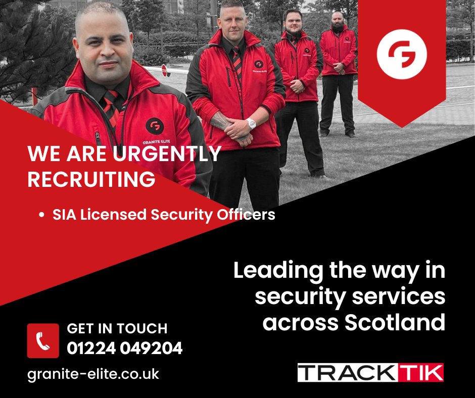 Granite Elite are urgently recruiting Door Supervisors

Due to recent business wins and expansion, if you're passionate about security and customer service, we want to hear from you!

Get in touch - 01224 049204 or granite-elite.co.uk
 
#newjob #doorsupervisors #sia