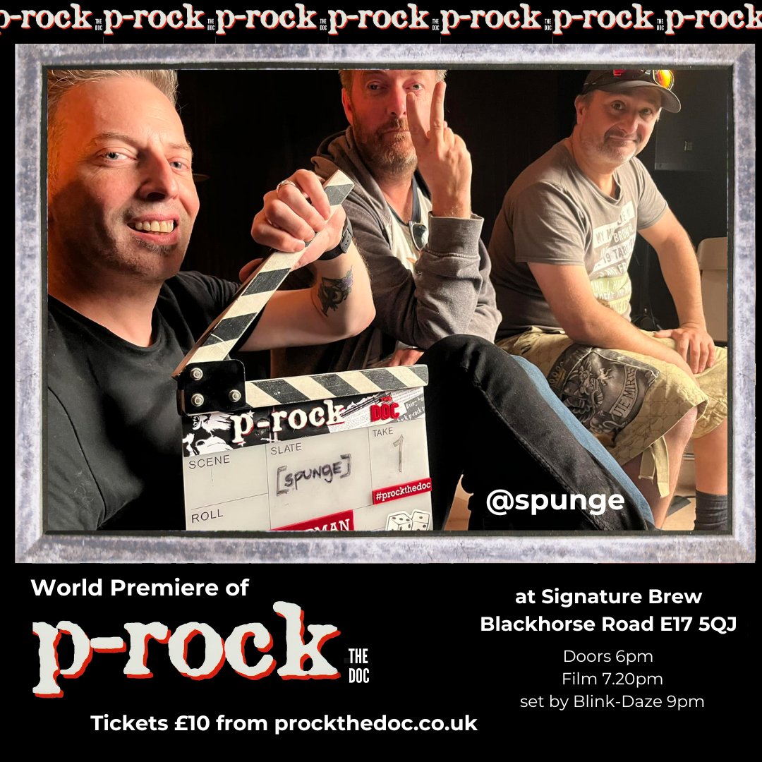 Just 4 weeks before the World Premiere of P-Rock The Doc on November 28th @signaturebrew Blackhorse Road E17 5QJ. Tickets at prockthedoc.co.uk In the meantime you can catch P-Rock legends <a href="/spunge/">spunge</a> as they embark on their 30th Anniversary UK Tour on Nov 9th #procktv #skapunk