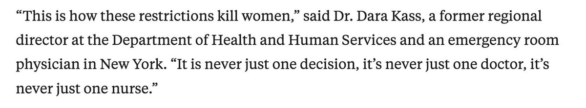 Oct 2023

She was 18 years old. Pregnant. Living in Texas after its abortion ban.

She got sick. 

Three hospitals refused to treat her.

She died.

<a href="/lizziepresser/">Lizzie Presser</a> &amp; <a href="/Ksurana6/">Kavitha Surana</a>:

propublica.org/article/nevaeh…
