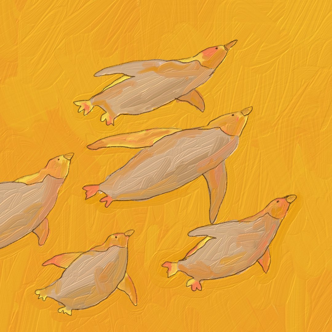 黄色の中でスイスイ。