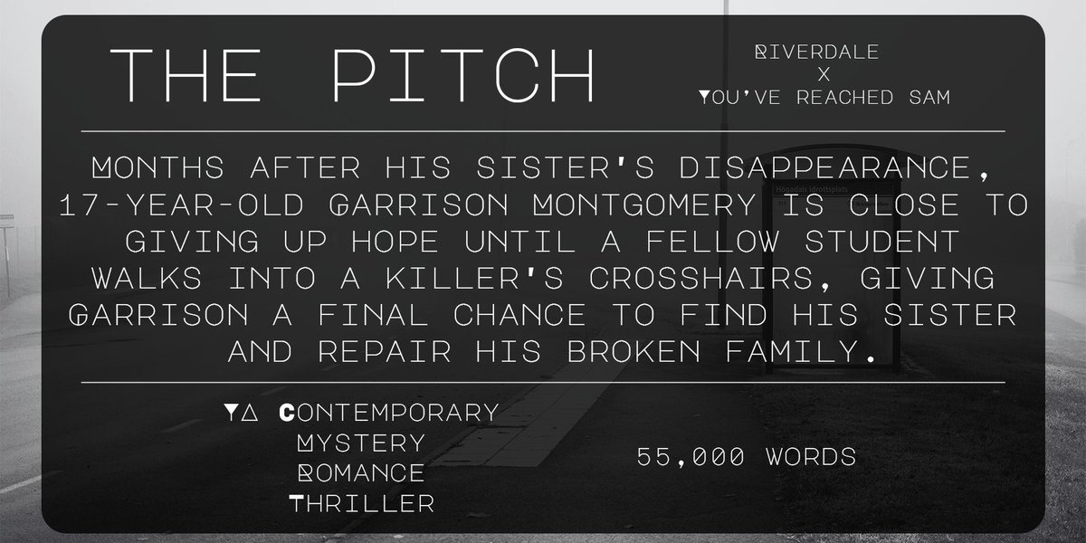 ZTFairfax's tweet photo. YOU'VE REACHED SAM x RIVERDALE
Months after his sister's disappearance, Garrison Montgomery is close to giving up hope until a fellow student walks into a killer’s crosshairs, giving Garrison a final chance to find his sister and repair his family.
#QuestPit #Q #YA #C #MY https://t.co/wB4iwUSGVH