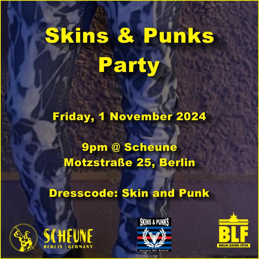 Oi! M8's, see you tonight at Scheune bar.

Skins &amp; Punks Party
From 9pm

<a href="/Easter_Berlin/">Easter Berlin (BLF e.V.)</a>

#gayskinhead #gayskins #gaypunk #berlinskinweekend #berlinskinweekend2024