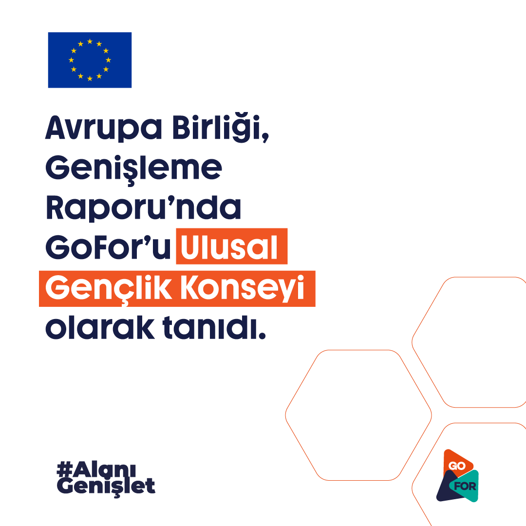 gofortr's tweet photo. 🇪🇺 Avrupa Birliği, Genişleme Raporu’nda GoFor’u Ulusal Gençlik Konseyi olarak tanıdı.
🌟 #AvrupaBirliği, Genişleme Paketi’nde yer verdiği 2024 Türkiye Raporu’nda Gençlik Örgütleri Forumu’nu (#GoFor) bağımsız bir Ulusal Gençlik Konseyi olarak tanıyor.
#AlanıGenişlet https://t.co/thloQlnYzg