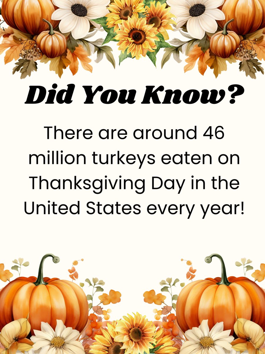 BF_FFA's tweet photo. November 1st means a new fact of the month! 
What is your favorite way to cook turkey? https://t.co/aKgfGYctB7