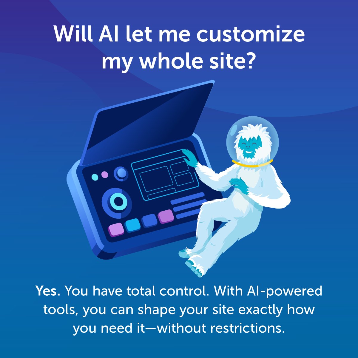 Namecheap's tweet photo. 🤖 Build your dream site fast with AI for WordPress, FREE with Shared Hosting plans. Effortlessly create content, custom images, or even design your entire site—no coding or copywriting skills required.  #AIWordPress #aitools https://t.co/wnYVN0odL5