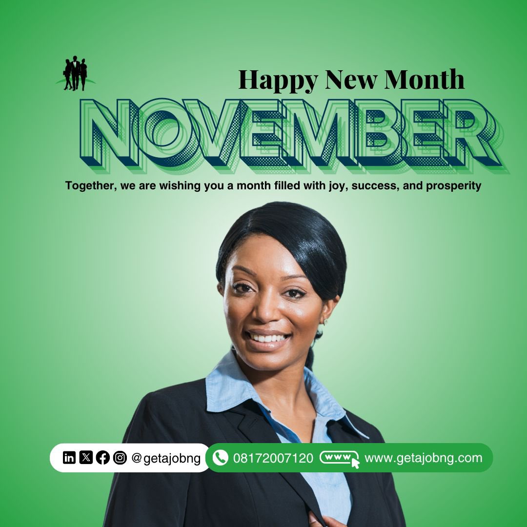 getajobngr's tweet image. Happy New month