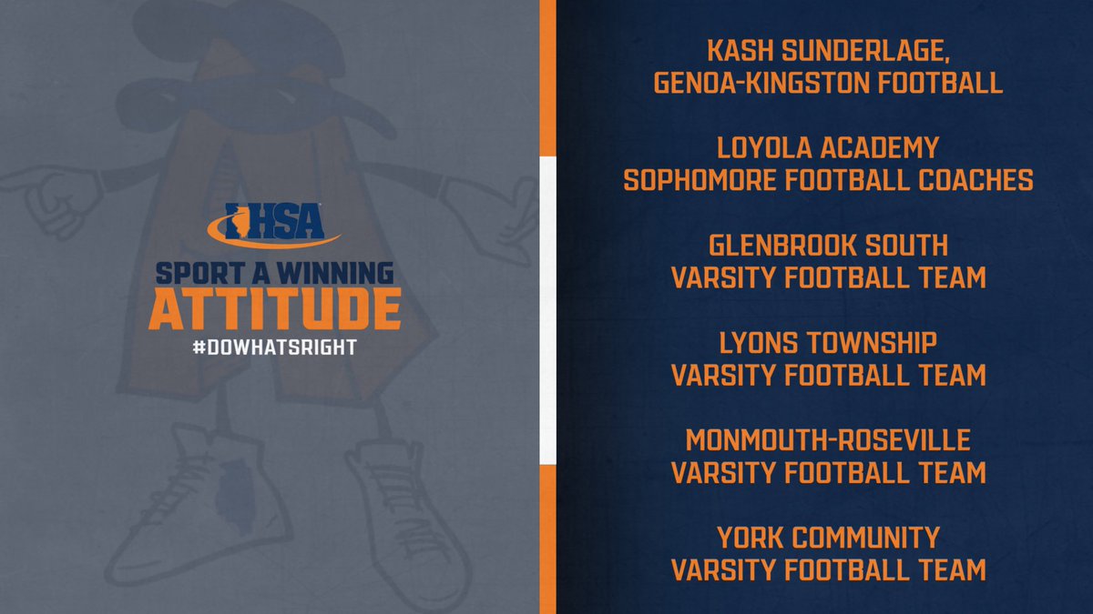 IHSAddATude's tweet image. Let’s kick off November recognizing these individuals and teams for Sporting A Winning Attitude at recent contests! From showing good sportsmanship to @IHSAOfficials to supporting students on opposing teams, thank you for setting examples of how to #DoWhatsRight!