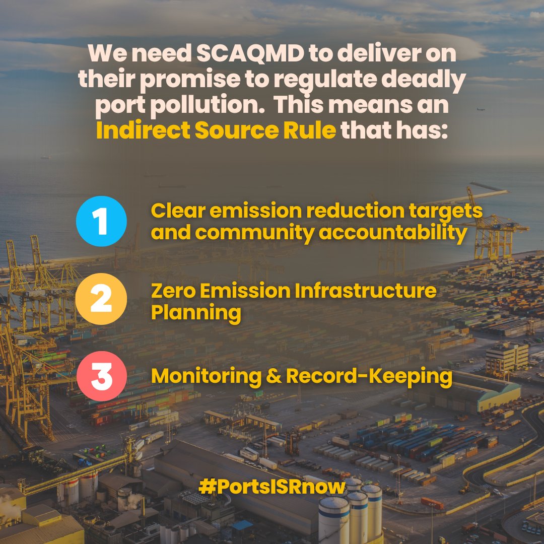 EYCEJ's tweet photo. Join T.H.E Impact project Friday, November 1st at 9am to demand that
@SouthCoastAQMD deliver on their promise to regulate deadly Port pollution by adopting an Indirect Source Rule.
#PortISRnow
#fightingforlife
#wearejusttryingtobreathe https://t.co/Nt63gwkRpV
