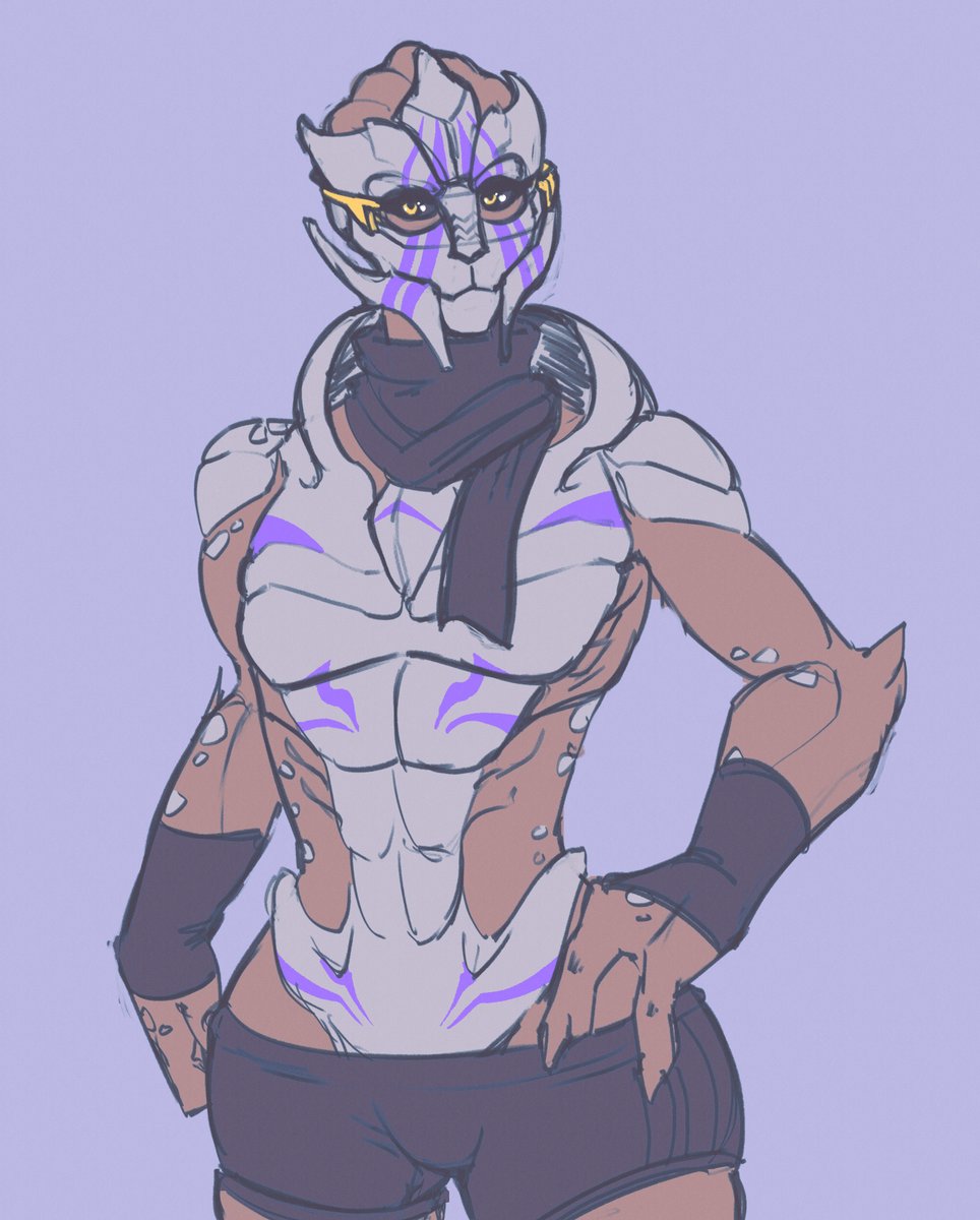 TidyWire's tweet photo. Got Mass Effect brainworm again so here's a quick Vetra as a warmup. I miss u bb https://t.co/BVXtALKq19