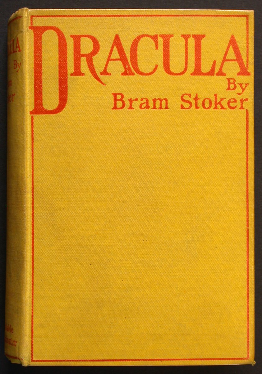 University of Exeter Heritage Collections (@uoeheritagecoll) on Twitter photo Bram Stoker was born on 08 November 1847. The Irish novelist & theatre manager is best known for the novel 'Dracula'.
This first edition of 'Dracula' was published in 1897 & is part of our Lloyd Book Collection!
📷 Lloyd 828.8/STO-4
#BramStoker #OnThisDay #Dracula #RareBooks Bram Stoker was born on 08 November 1847. The Irish novelist & theatre manager is best known for the novel 'Dracula'.
This first edition of 'Dracula' was published in 1897 & is part of our Lloyd Book Collection!
📷 Lloyd 828.8/STO-4
#BramStoker #OnThisDay #Dracula #RareBooks
