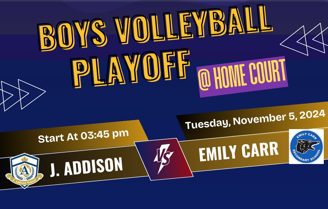 Playoffs on the Home Court Next Week! 🏐Our volleyball team made the playoffs, and we're hosting the game! Let's bring the energy! <a href="/JAddison2002/">J. Addison School</a> @yraa_news