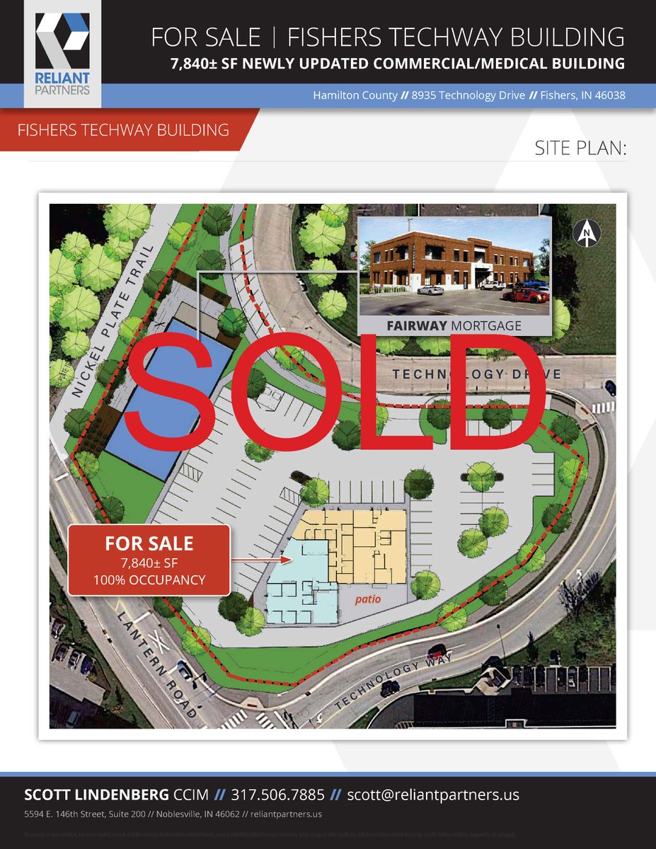 reliantpartners's tweet image. Just closed on #Techway in #Fishers! Such a cool building in a thriving area!

If you’re curious about what options you might have with your current assets, we would love to have a conversation with you about potential opportunities!