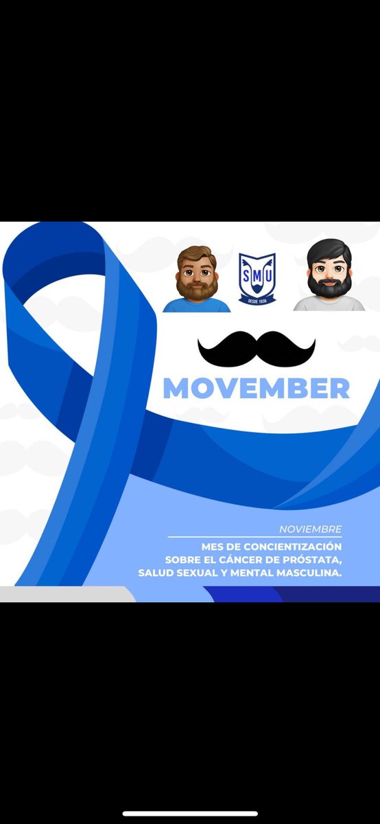 Deja crecer el bigote y la barba durante todo el mes!!  y cuando te pregunten, cuenta que es para apoyar la causa de ¡Movember! Ayudemos a difundir la importancia de la salud masculina y la prevención del cáncer de próstata. #Movember #ProstateCancer