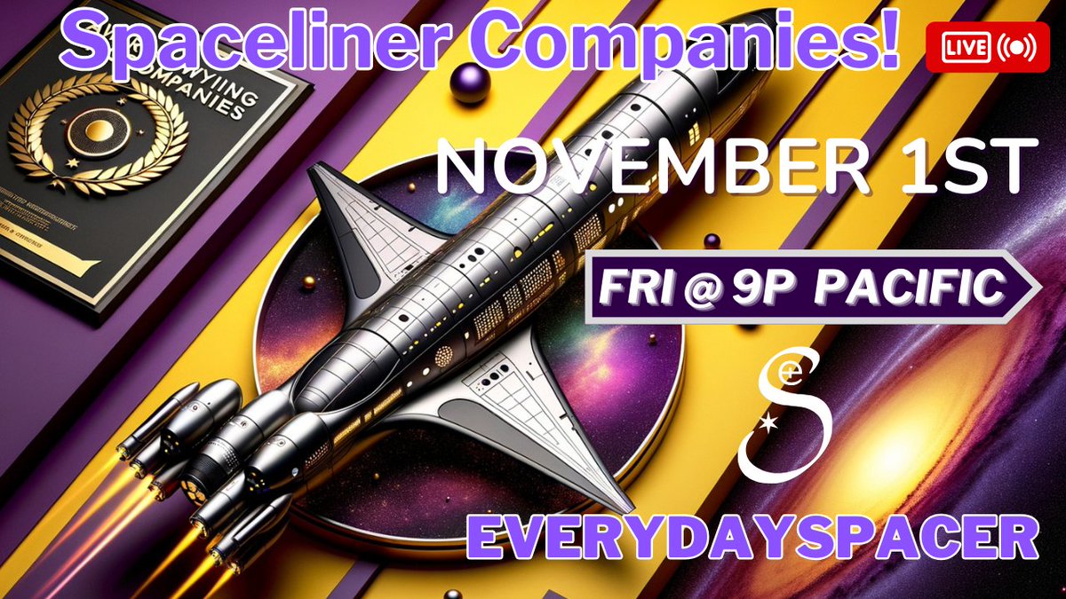 EverydaySpacer's tweet photo. Spaceliner Companies!
https://t.co/NfyDa5cWjN
https://t.co/qucHq3OUNF
Can we take a flight to space like we take a flight across oceans &amp; countries on an airplane now? "Private spaceflight companies include..." Join us LIVE on Fri at 9p Pacific time

#espacer #EverydaySpacer https://t.co/8tNhSn8Wkp