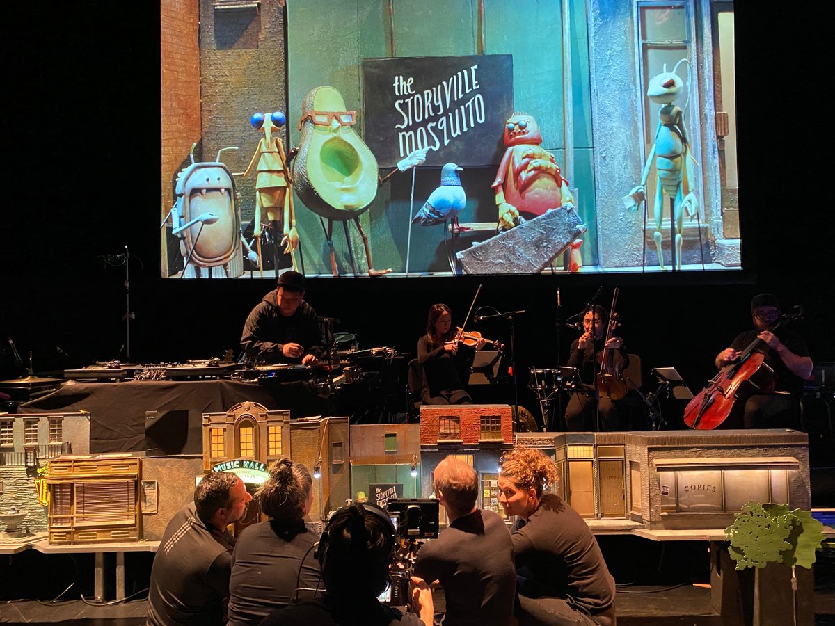 See you tomorrow for The Storyville Mosquito with Kid Koala! 🐨 This remarkable live cinema event, featuring a team of 14 performers, miniature sets, live puppetry, cinematography, &amp; live music by Kid Koala &amp; a string trio will be sure to knock your socks off.