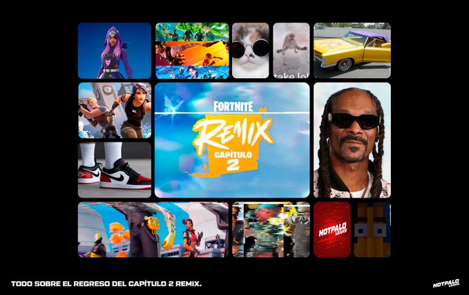 slurpazoBR's tweet photo. Tudo sobre C2 Remix!  
• O retorno das 3 primeiras temporadas.
• Snoop Dogg participa do Fortnite Festival. 
• O carro Lowrider chegará. 
• Remix de várias skins do Capítulo 2. 
• Novo tipo de cosméticos: sapatos. 
• Novo pacote inicial. 
• Novo mapa do Reload e Solo. https://t.co/u5WAdgvRtQ