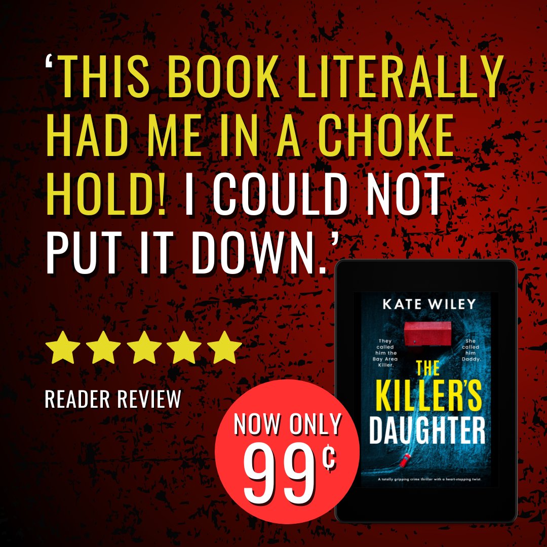 Stormbooks_co's tweet photo. 🚨 Last chance to get The Killer's Daughter by Kate Wiley for just $0.99 in the US and £0.99 in the UK!

⚡Dive into a new crime thriller series today: https://t.co/ufIxkc7Vhg

#crimethriller @sierradean #ebookdeal https://t.co/HWRBRNi6GQ