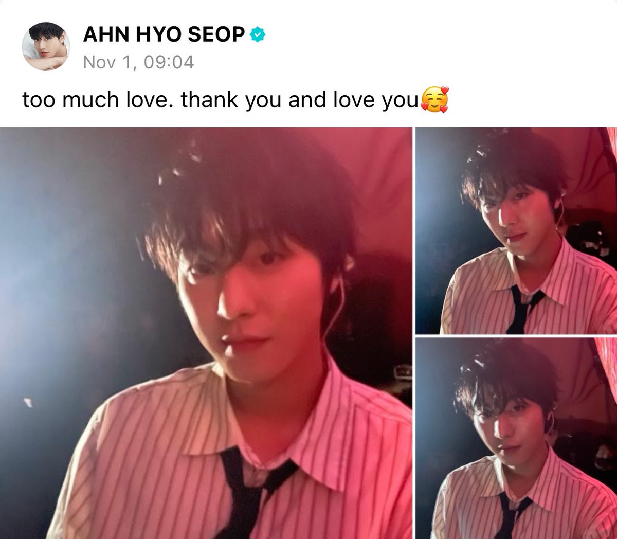 tsuby21's tweet photo. Gorgeous .. our Paul ๐ฅน๐๐ซ ๐ซ
credit as marked
#์ํจ์ญ #AHNHYOSEOP ๐๐
#ใขใณใใงใฝใ #ๅฎๅญ็ฎ
#IWantToSayFM #Yokohama https://t.co/5ZEBKSHM1q