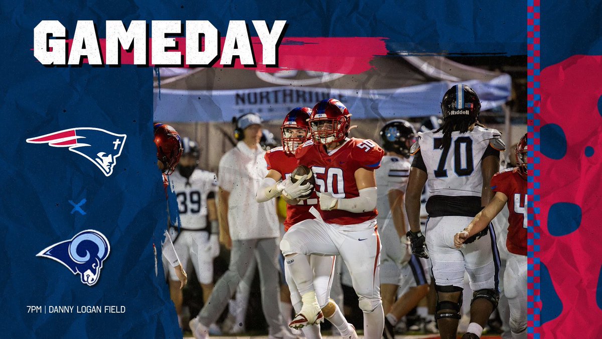 Last game of the season tonight vs. Northside! 🏈 Come out and support the Patriots #GoPats 

🕖 7:00 
📍 Danny Logan Field (ACA) 
🎟️ GoFan or Cash at the door